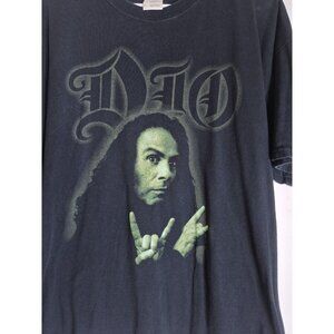 Vintage DIO  Ronnie James Band Black Short Sleeve Tshirt Men's Size XL